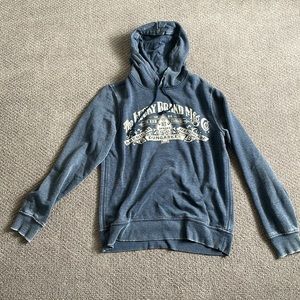 Lucky Brand Venice Burnout Hoodie, Design on front.